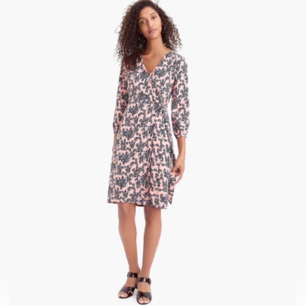 JCrew floral wrap dress